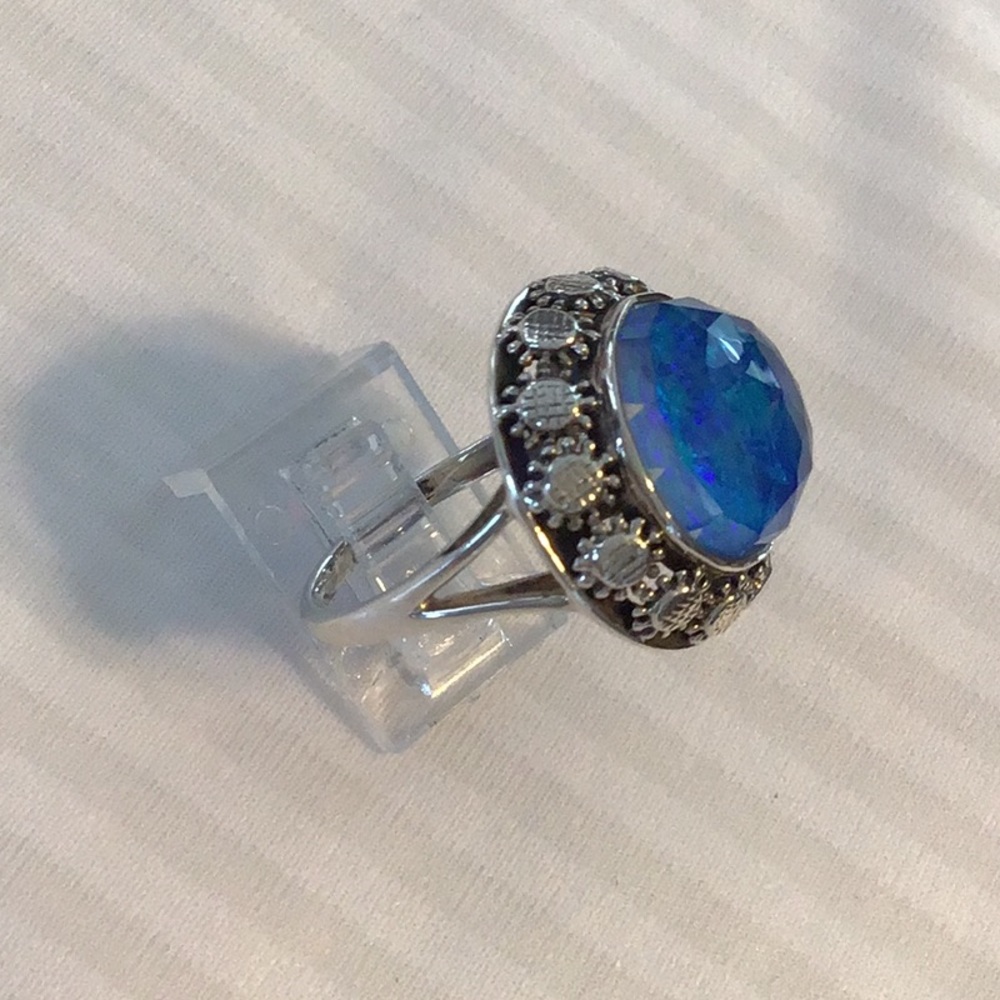 Sajen Mystic Blue Topaz Sterling Silver
